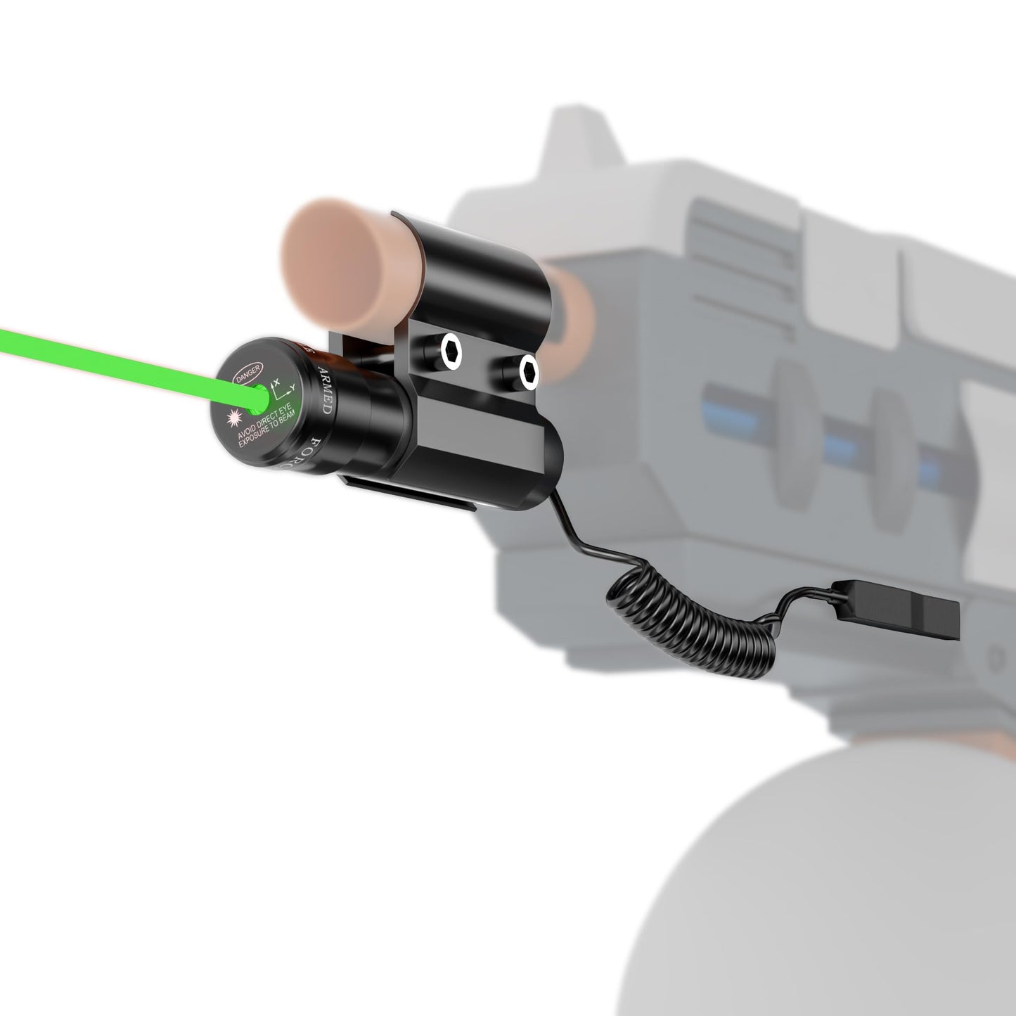 SZWRSKJ Laser Sight Compatible with Gel Ball Blasters, Red Dot Beam fit for Salt Gun, Splat Laser Scope with 2 Sets of Batteries, Airsoft BB Pump Add-On Accessories (Green Laser)