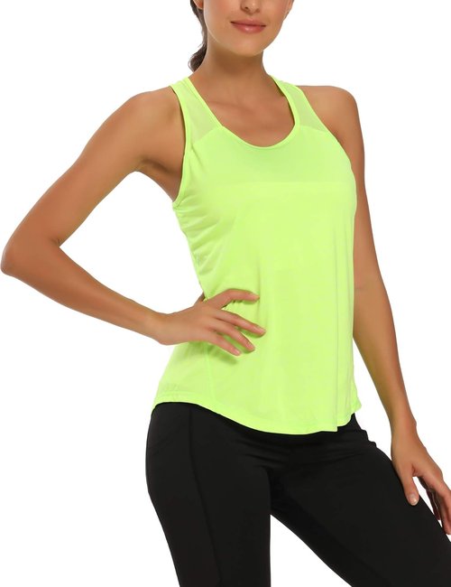 Aeuui Women's Racerback Tank Tops - Breathable Mesh Yoga Shirts for Athletic Workouts | Sleeveless Gym Apparel