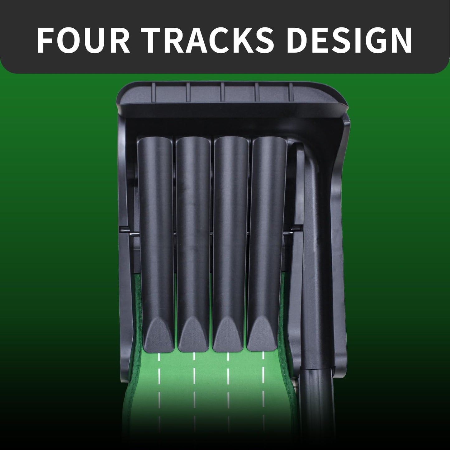 Crestgolf Golf Putting Mat, Automatic Ball Return with 4 Flipping Tracks & 2-Player Mode, Professional Non-Slip Practice Putting Green Mat for Indoor Golf Training, Improve Putting Skills