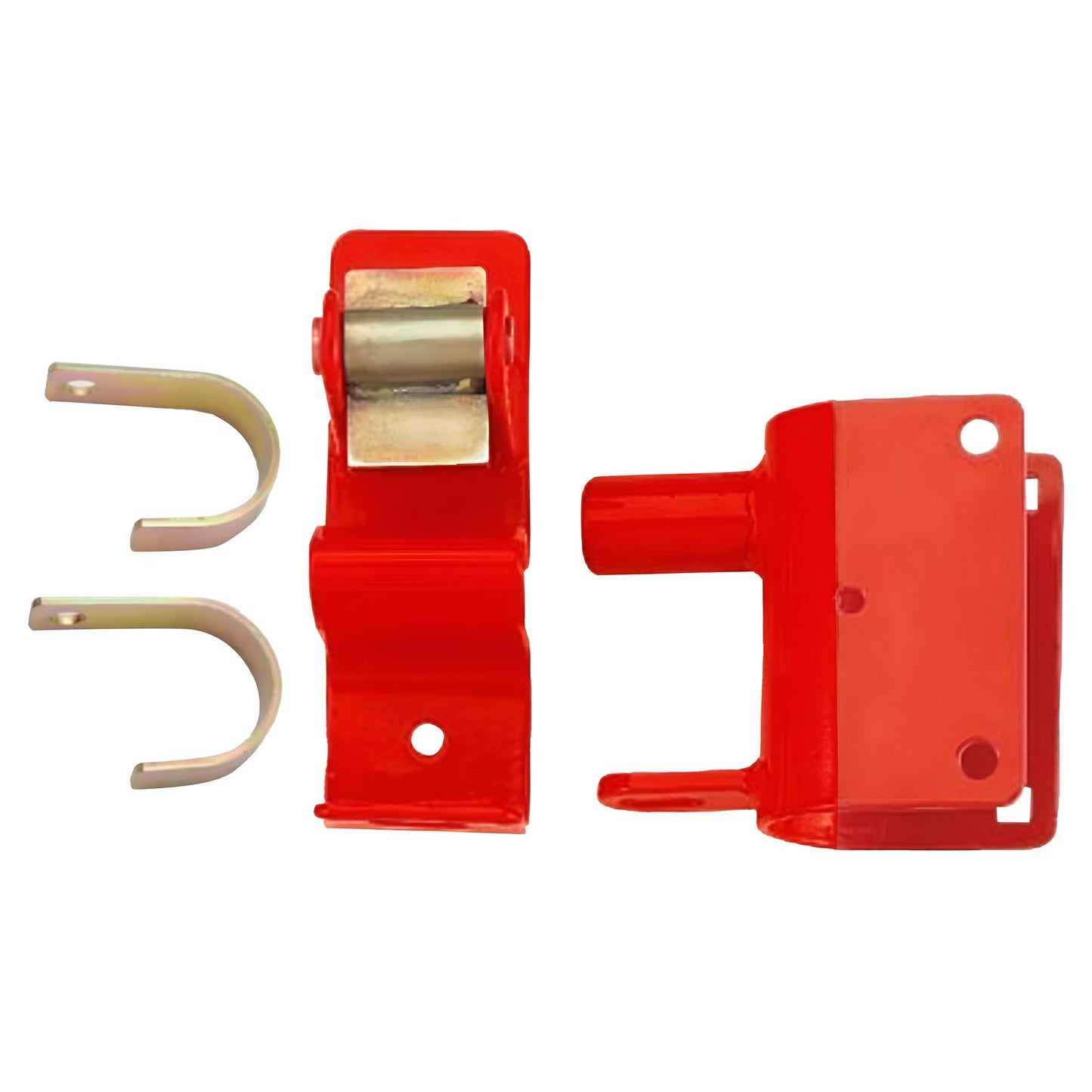 One Way Lockable Gate Latch for Metal Gates with 1-5/8" to 2" Diameter Tubes, Red S16100500