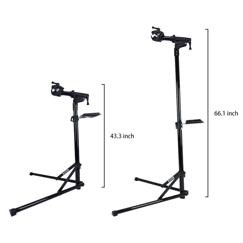 Elevon Bike Repair Stand Portable Mechanic Rack Height Adjustable (38.5-61.5in) Aluminun Alloy, Black, One Size