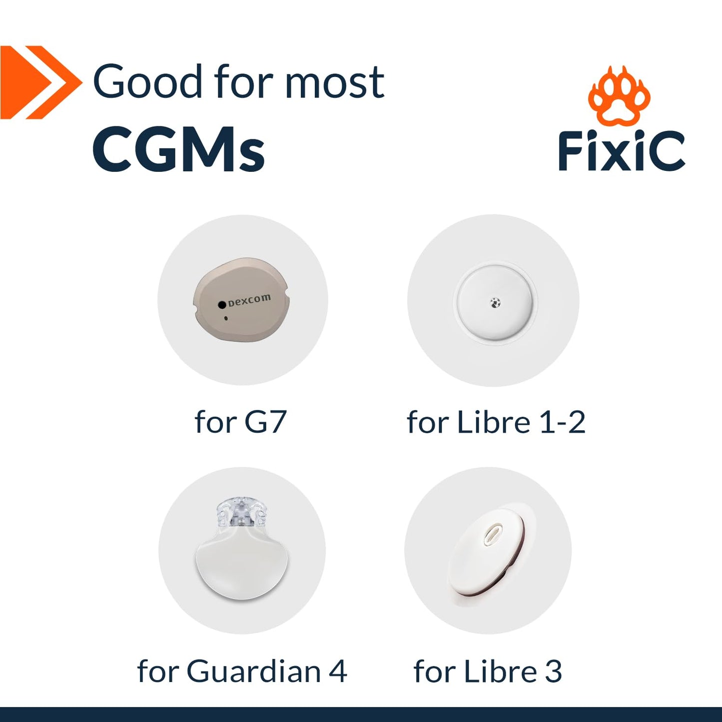 FixiС Adhesive Patches 25 Pack 3 1/2" – Good for Libre 1, 2, 3 & Plus – G7 & Stelo – Guardian – Waterproof Adhesive Patches – Libre Adhesive Covers – Pre-Cut – The Best Fixation for Your Sensor! (Tan)