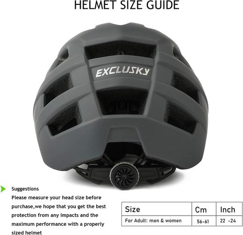 Exclusky Mountain Bike Helmet - Lightweight & Adjustable Cycling Safety Gear for Men & Women
