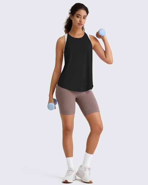 G4Free Women's Athletic Tank Top - Lightweight Racerback Gym & Pilates Top | Loose Fit Running Wear