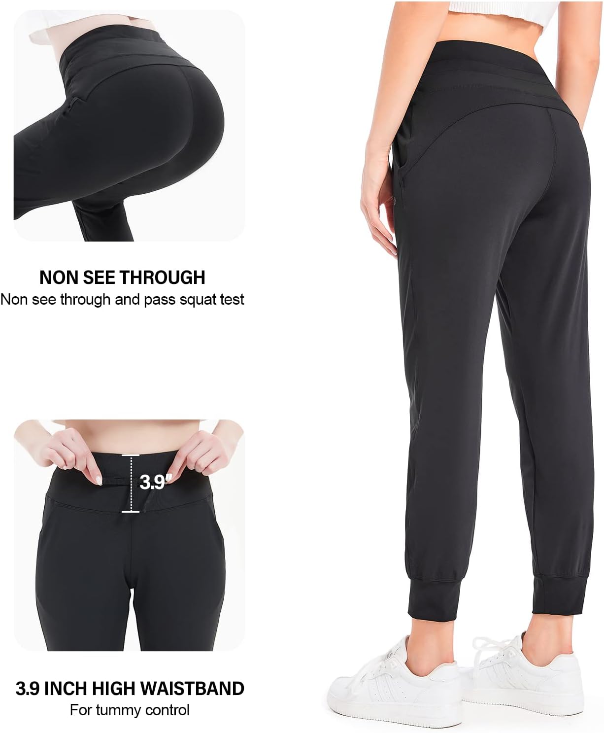 Skiennix Women's Joggers - Lightweight Athletic Sweatpants with Pockets | Tapered Casual Pants for Workout & Lounge