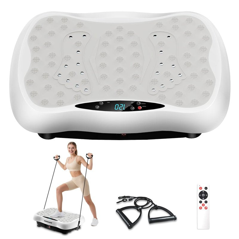Vibration Plate Exercise Machine, Power Vibrating Board for Weight Loss, Full Body Workout Home Gym Equipment with 100 Adjustable speeds