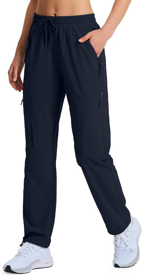 Hugut Women's Hiking Pants - Quick Dry Lightweight Cargo Design | UPF 50 Water Resistant with Zipper Pockets