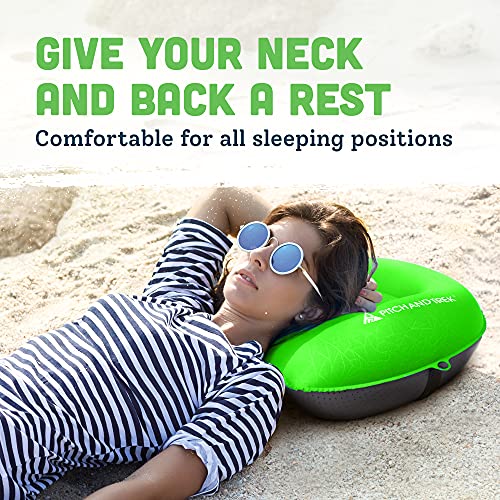 Ultralight Inflatable Camping Pillow for Neck & Lumbar Support