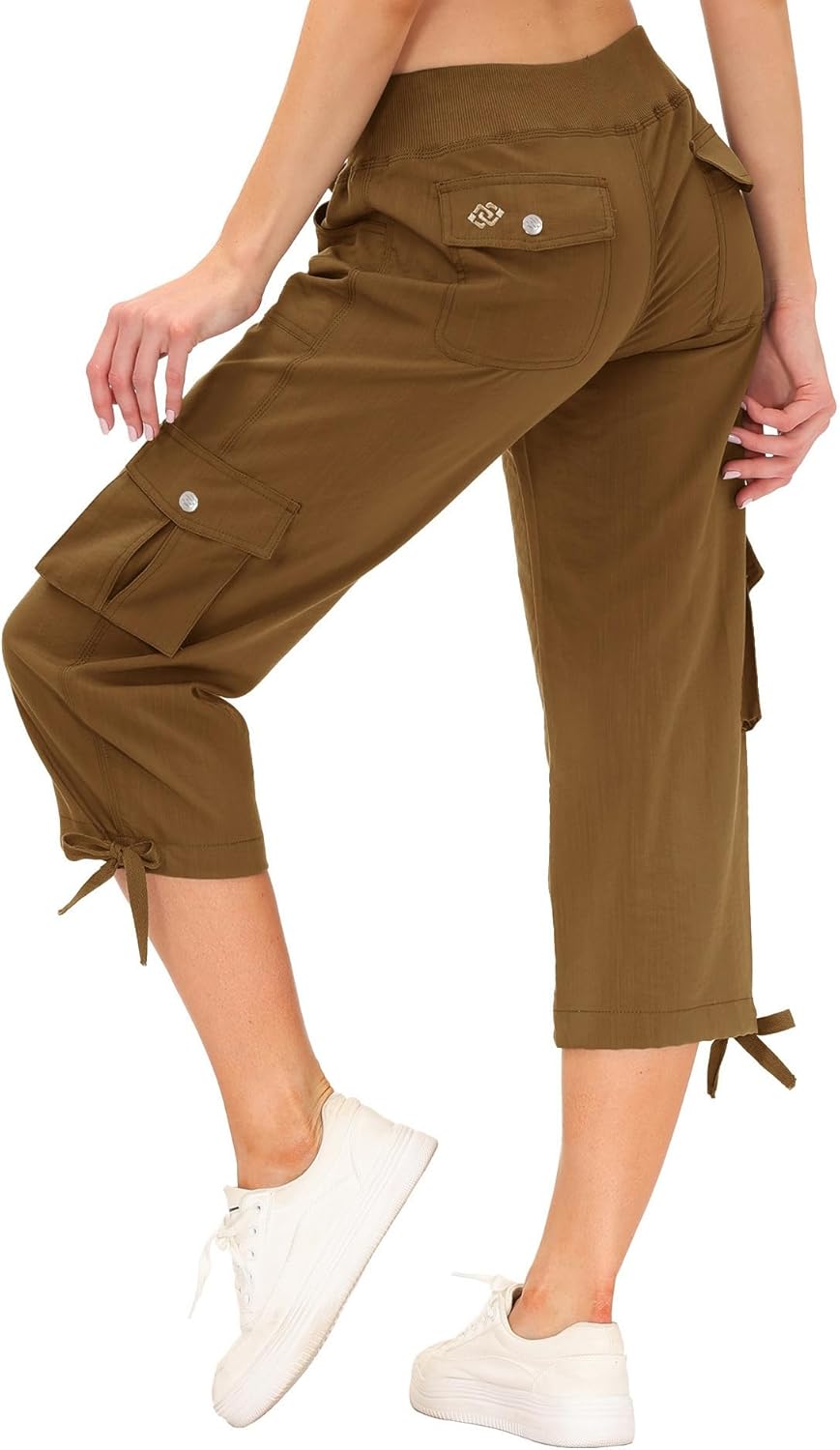 MoFiz Women's Capri Pants - Lightweight Casual Capris with Pockets | Loose Fit Cargo Design