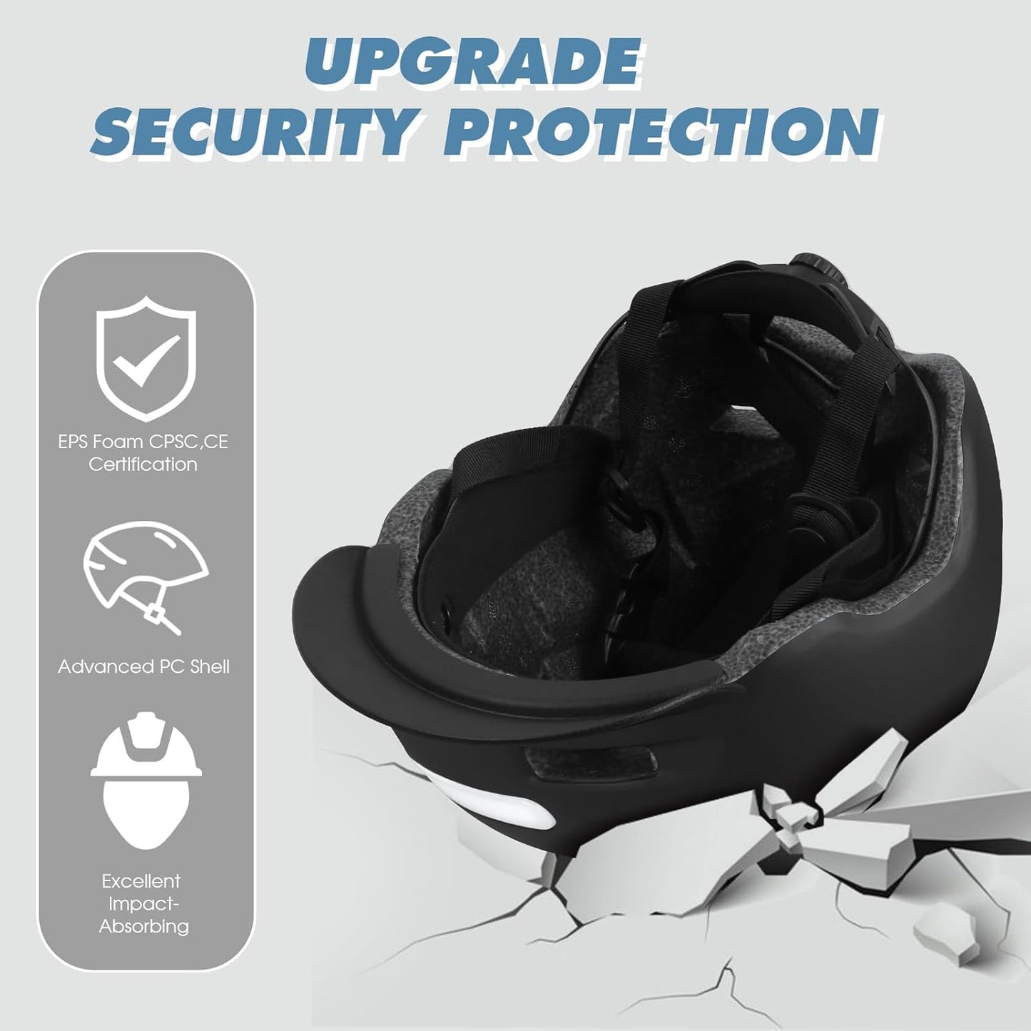 Shinmax Bike Helmet - Adult Cycling Helmet with USB Rechargeable LED Lights for Men & Women