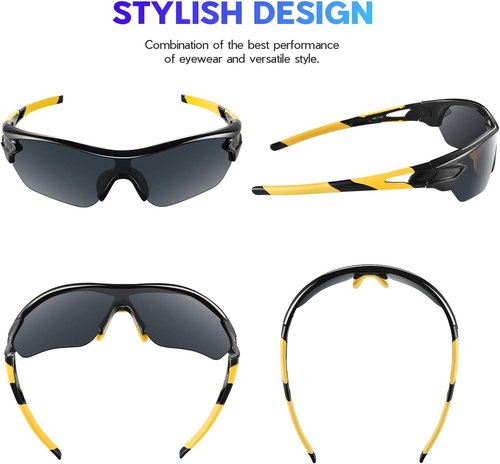 BEACOOL Polarized Sports Sunglasses - Versatile TAC Glasses for Men, Women & Youth | Ideal for Baseball, Cycling, Running & More