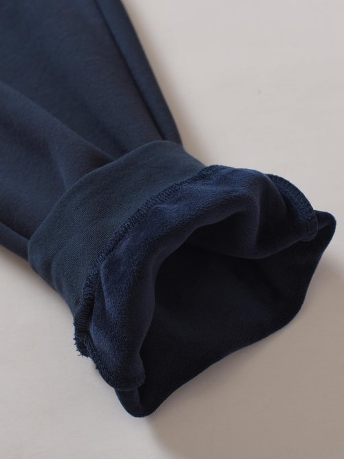 Pintage Women's Petite Joggers Fleece Sweatpants with Pockets XL Navy