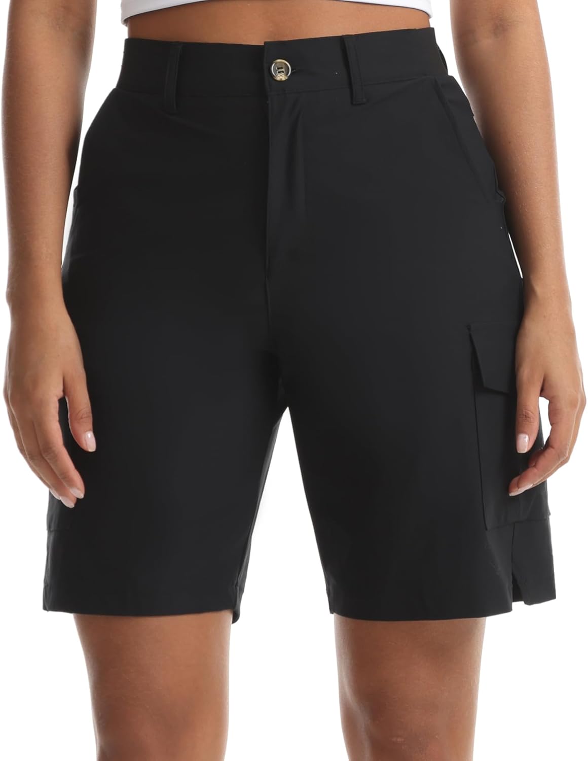 Skiennix Women's Lightweight Hiking Shorts - Versatile Cargo Design with Pockets for Travel & Outdoor Activities