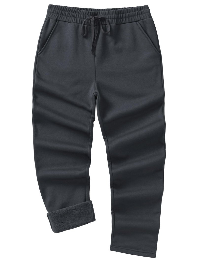 Weintee Men's 34" Inseam Tall Sweatpants Fleece Pants for Winter L Dim Gray