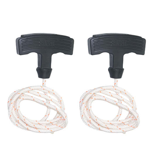 2 Sets Garage Door Emergency Release Pull Cord with Handle, Attic Door Pull Down Cord Handle Rope Garage Opener 5mm Pull Cord 3.9 ft Long with Recoil Starter Handle,Style A,Red Spot&Black,LXLVOUEG