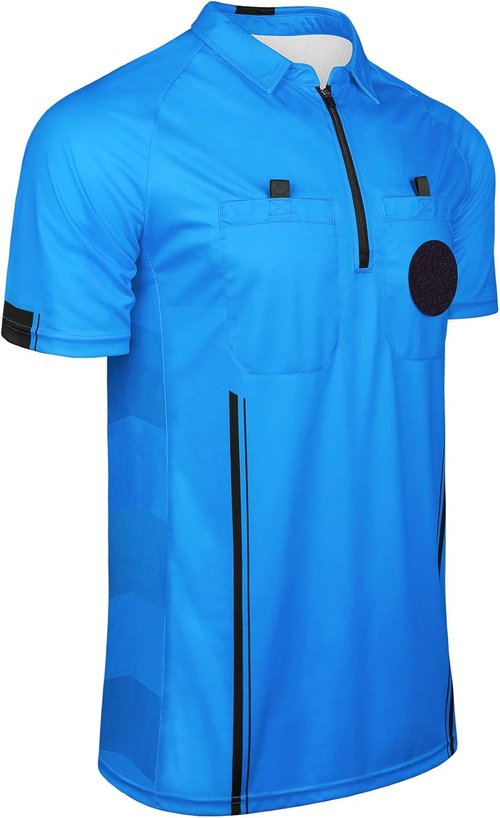 FitsT4 Sports Pro Soccer Referee Jersey - Short Sleeve Referee Shirt for Comfort & Performance