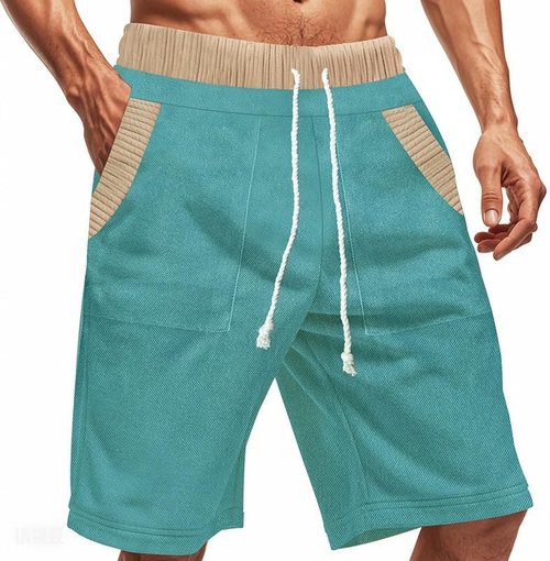 DMOYALA Men's Casual Loose Bermuda Shorts - Hip Hop Style with Elastic Waist & Pockets | Summer Outdoor Wear