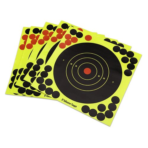 100 Pcs 8" Self Adhesive Splatter & Reactive Shooting Targets for Gun-Pistol-Rifle-Airsoft-Pellet Gun- Air Rifle (100 pcs)