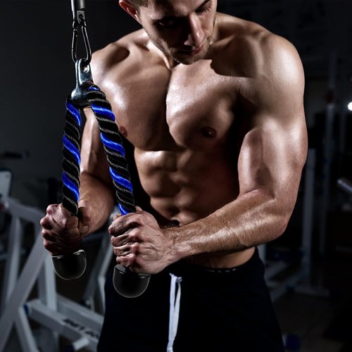 Deluxe Tricep Rope - Non-Slip Cable Attachment for Gym Workouts | 27 & 36 Inch Length