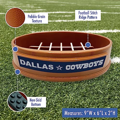 NFL Dallas Cowboys Football Design Slow Feeder Pet Bowl