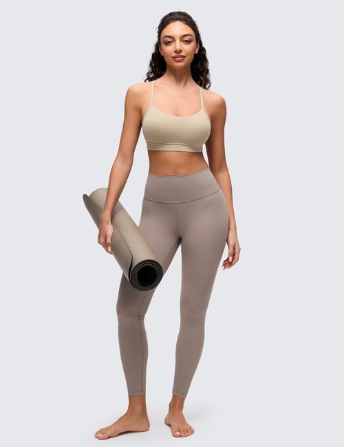 CRZ YOGA Y Back Sports Bra for Women - Padded Racerback Low Impact Workout Top | Butterluxe Fabric