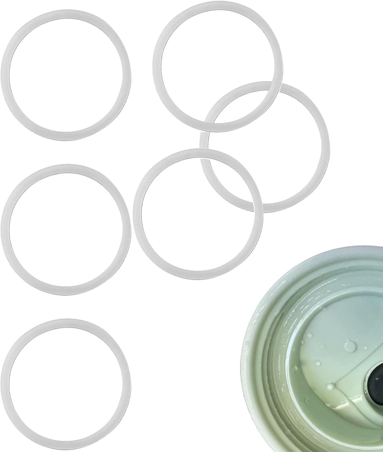Owala | 6 Pack Replacement Water Bottle Gaskets - Durable Silicone Lid Seals for Perfect Fit