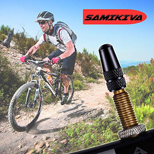 10 Pack Presta Valve Stem Caps - Anodized Aluminum Rocket Style - Black