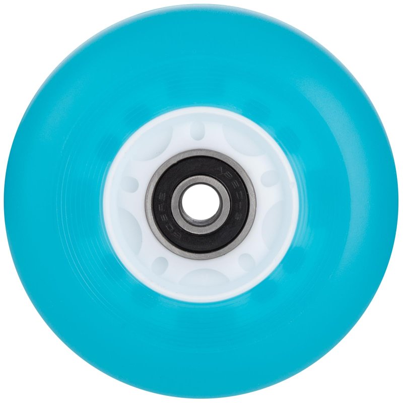 AOWISH Light-Up 80mm 85A Ripsurf Wheels with ABEC-9 Bearings for RipStik DLX Caster Board and Deluxe Junior Skateboard - Glow in The Dark (Set of 2) (Blue)