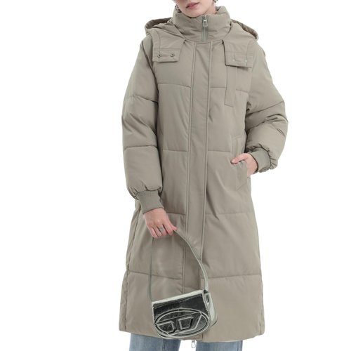 PUFFIT Long Puffer Jacket for Women,2025 Thickened Winter Coat Hooded with Deep Pockets, Ladies Warm Winter Jacket