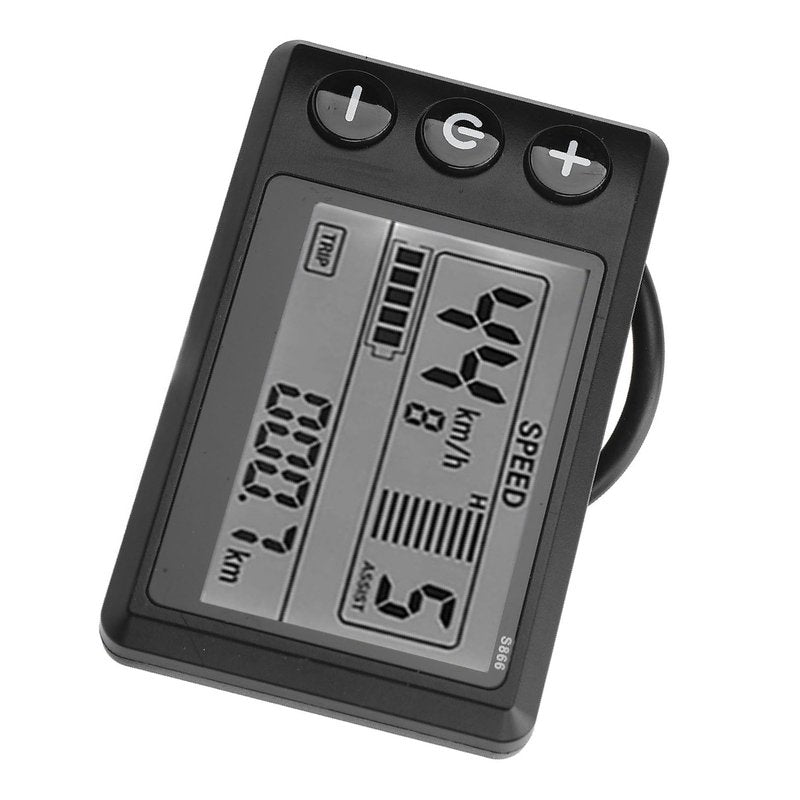 BTSEURY Electric Scooter LCD Display Meter, Electric Cycling Panel S866 24V 36V 48V 60V 6 Pin Water Display Control Panel for Electric Scooter Accessories