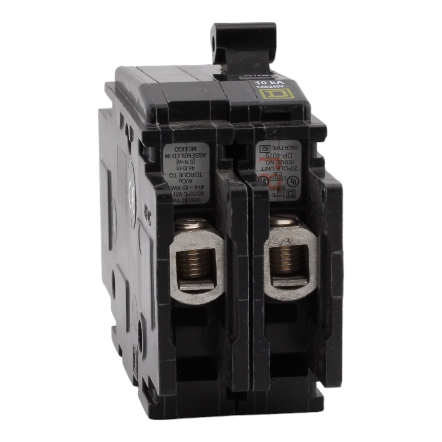 SCHNEIDER ELECTRIC QOU260 Miniature Circuit Breaker 120/240V 60-Amp LD CTR Hom Mlo 240V 125A 1 Ph 4SP Nema3R