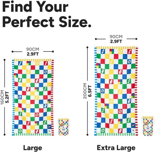 Dock & Bay Beach Towel - Quick Dry & Sand Free - Extra Large, Lightweight, 100% Recycled - Wild Card (200x90cm)