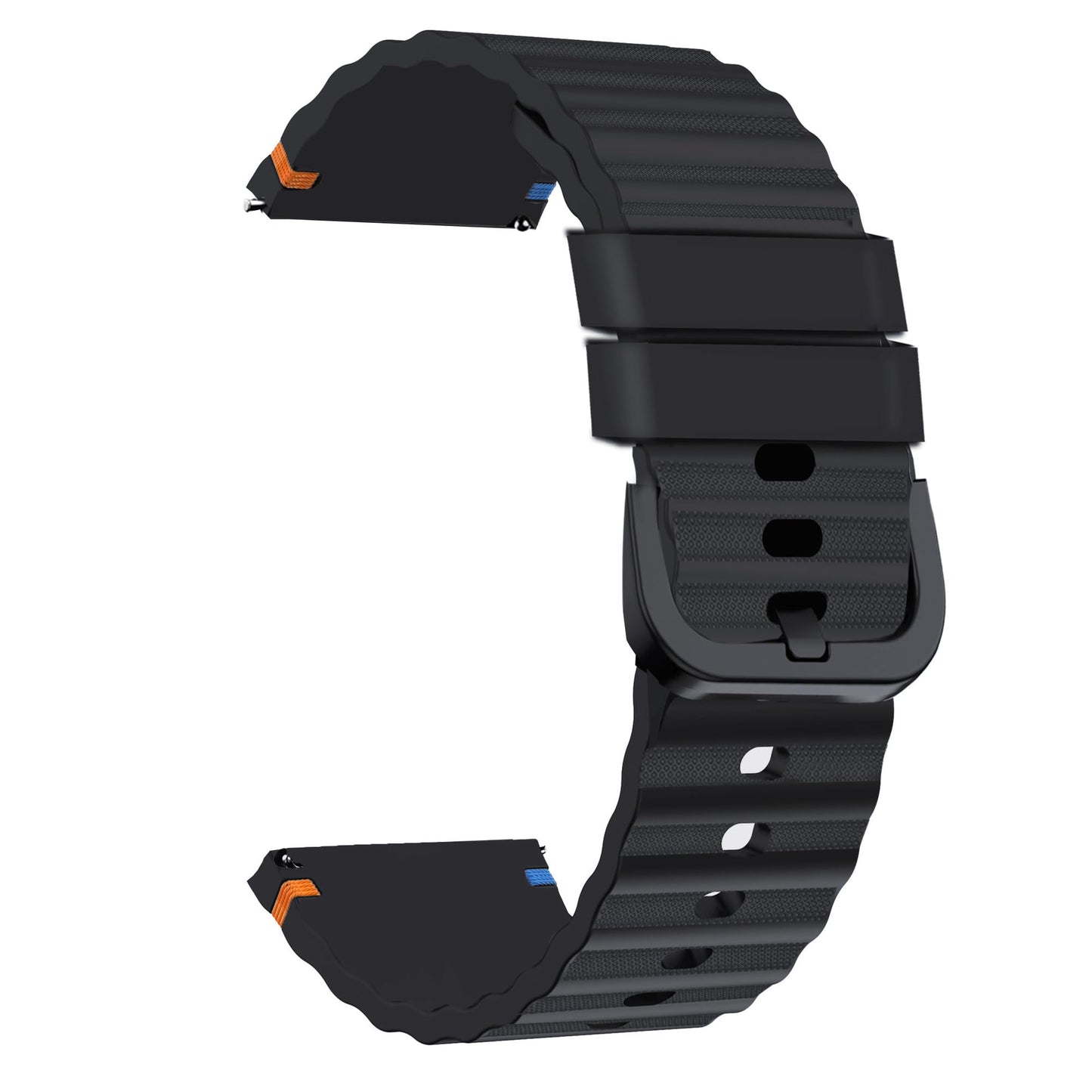 Lamshaw Compatible for Shock Clock 3 Bands, New Silicone Woven Line Adjustable Replacement Strap Compatible for Pavlok Shock Clock 3 (Black)