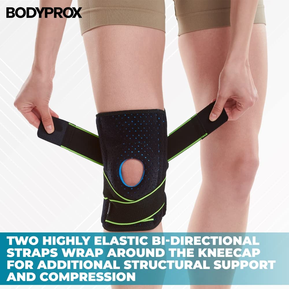 Bodyprox Knee Brace with Side Stabilizers & Patella Gel Pad Support