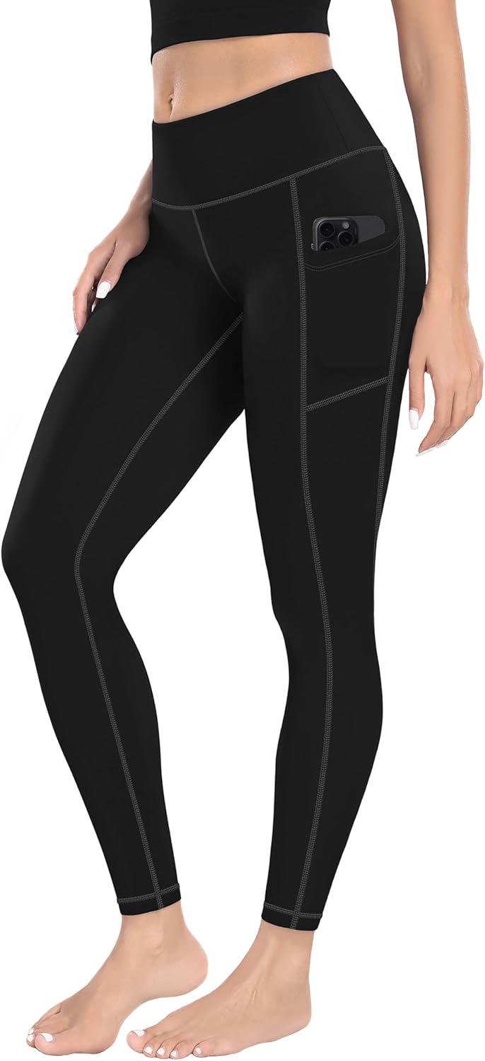 MIRITY High Waist Yoga Leggings - Buttery Soft, Stretchy Workout Pants with Pockets | Pack of 1