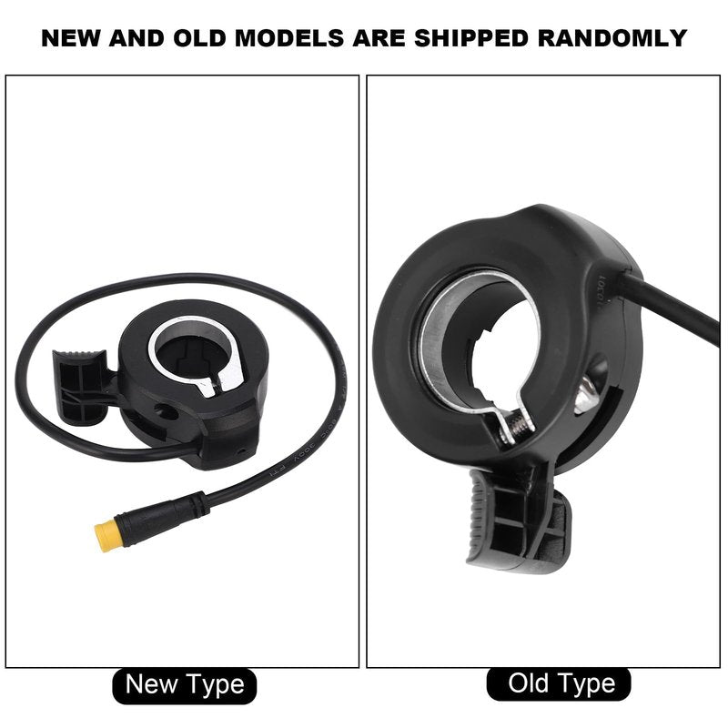 WQAPVHBG Bike Throttle, 130x 5V E Bike Thumb Speed Control, 3 Pin Plastic Electric Throttle Control of Accessories Tools for Electric Bikes and Scooters with 22.2mm/0.87in Handlebars