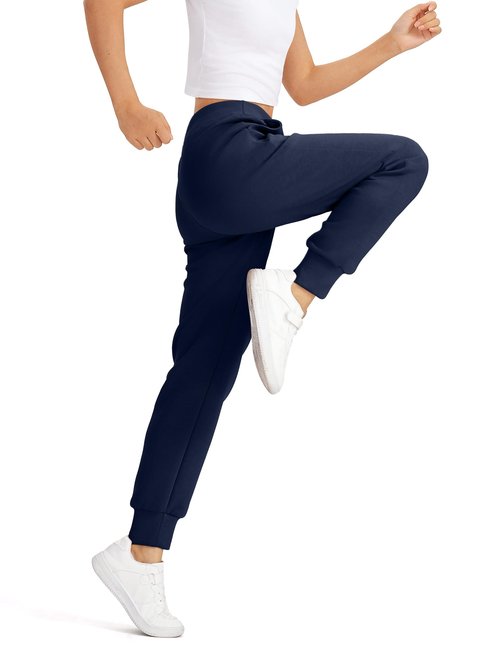 HASMES Girls Sweatpants Kids Joggers Sweat Pants High Waisted Casual Pants with Drawstring 7-14Y Navy