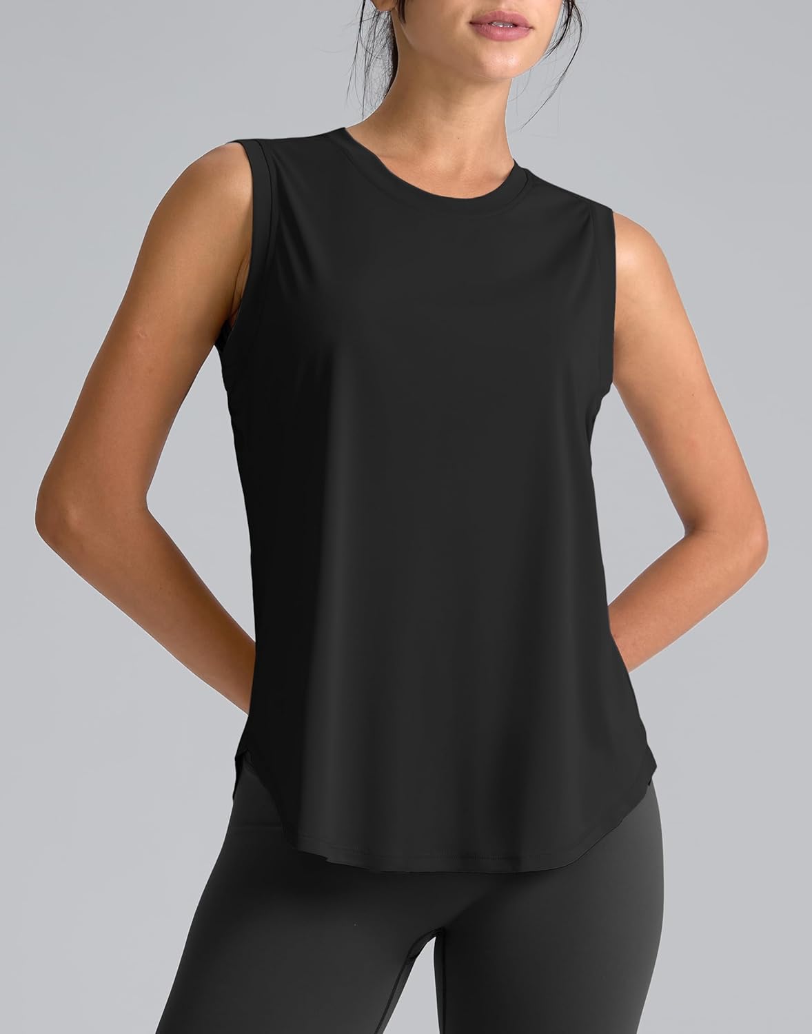 SANTINY Women's Athletic Tank Tops - Breathable Lightweight Workout Shirts for Tennis & Yoga