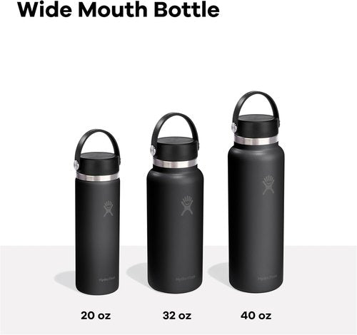 Hydro Flask Water Bottle - Insulated Stainless Steel - 32 Oz Wide Mouth Flex Lid in Mermaid Green
