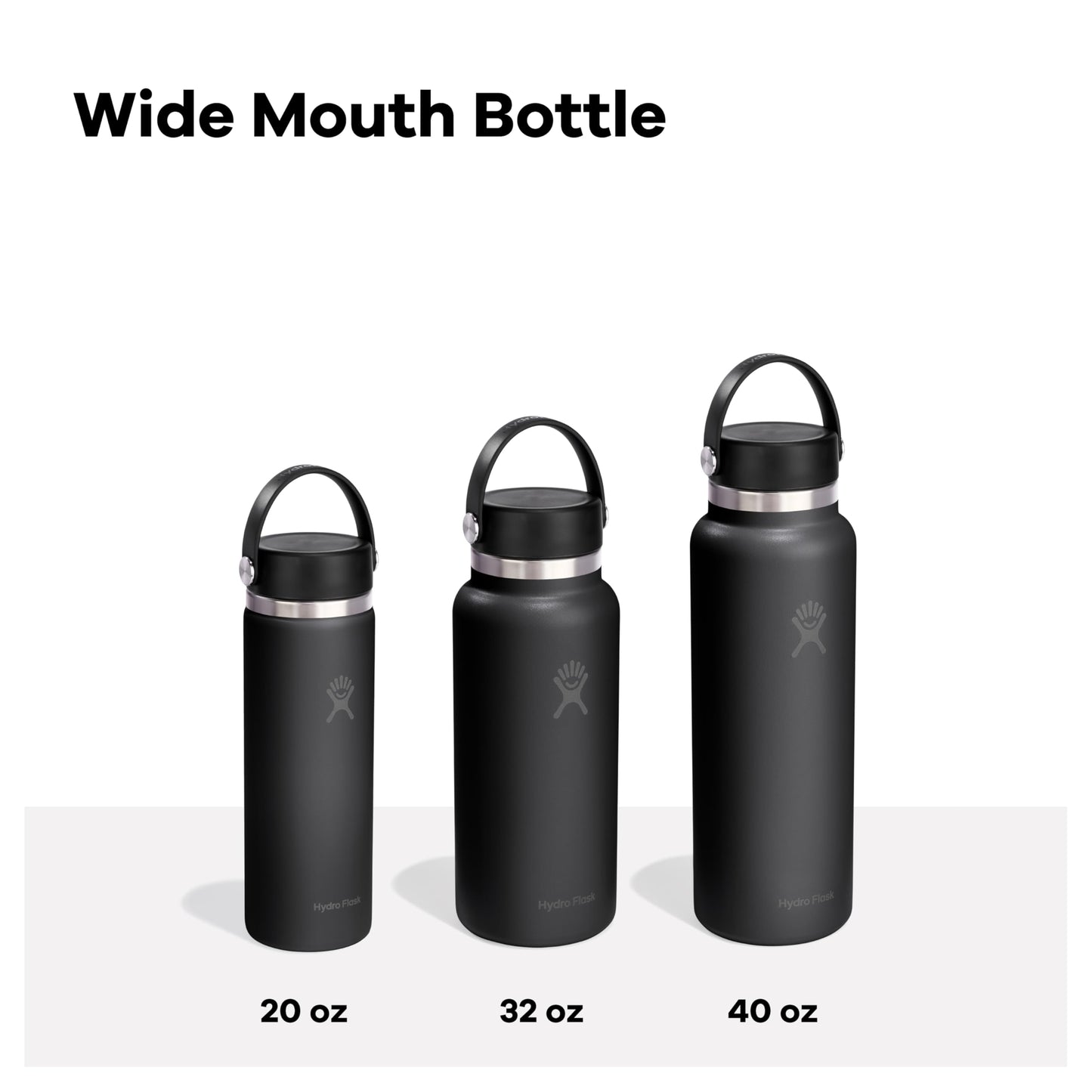 Hydro Flask Water Bottle - Insulated Stainless Steel - Wide Mouth Flex Lid, Non Spill, Leakproof and Refillable in 20 Oz Cloud Pink