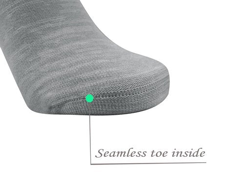 Yomandamor Mens Coolmax Ankle Wide Stretched Diabetic Socks with Seamless Toe,5 Pairs