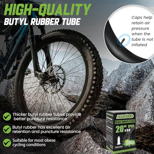 PAKCHEF 20x3 Fat Tire Inner Tube – Heavy-Duty Butyl 2-Pack with Schrader Valve