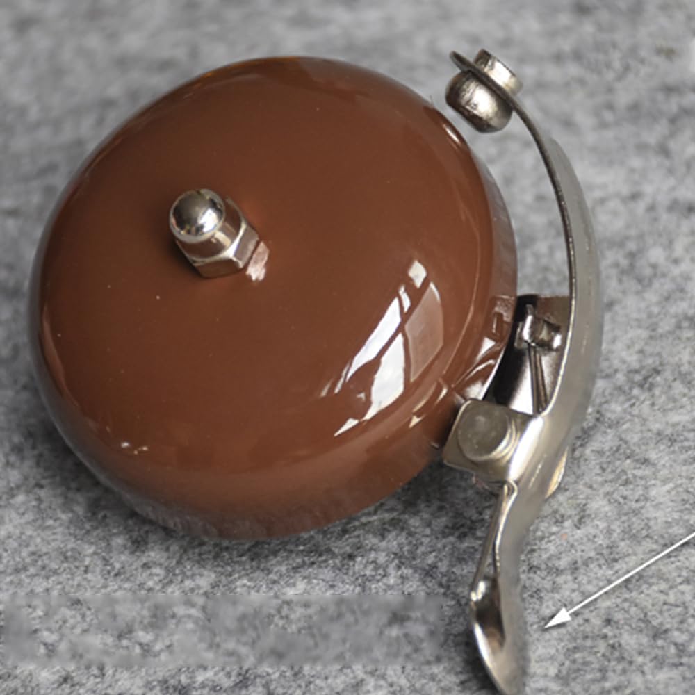 BBxunsless Bicycle Retro Bell Leisure Bicycle Dial Bell Aluminum Silver Gold Coffee Brown Bicycle Bell Bicycle Bell (Coffee)