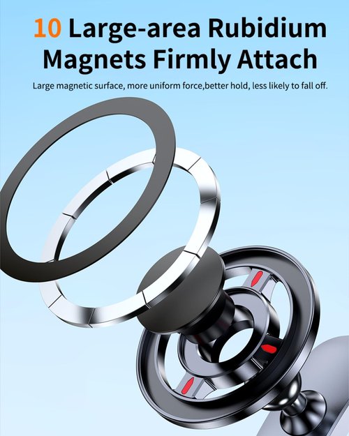 Magnetic Golf Cart Phone Holder Mount | Ultra-Secure MagSafe Compatible for iPhone 12–17 Pro Max & More | Universal Fit for EZGO, Club Car, Yamaha Golf Carts | Premium Golf Gift for Men & Women
