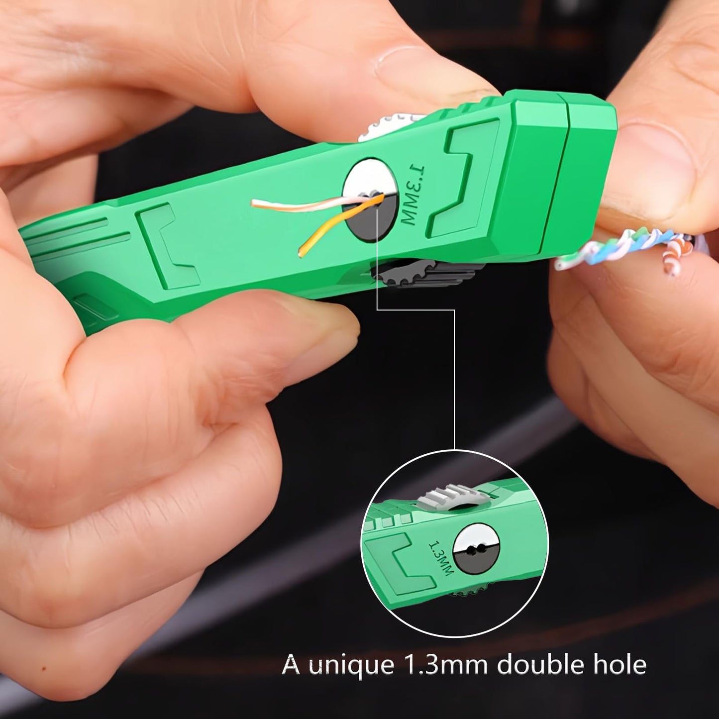Wire Straightener & Untwist Tool for 1.3mm Crystal Network Cables – Efficient Cable Comb and Wires Pair Separator