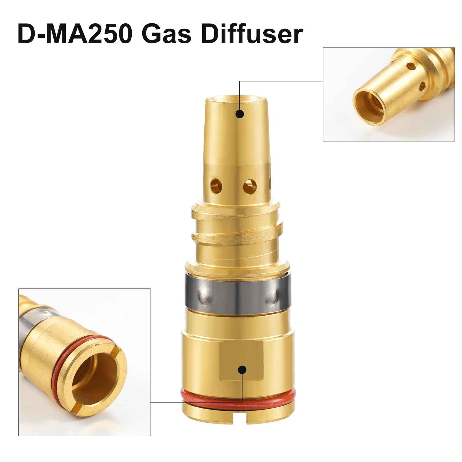 Welding Knight MIG Welding Gas Diffuser D-MA250 for Miller AccuLock S Diffuser Fits Bernard Style MDX-250 MIG Gun (2-PK)