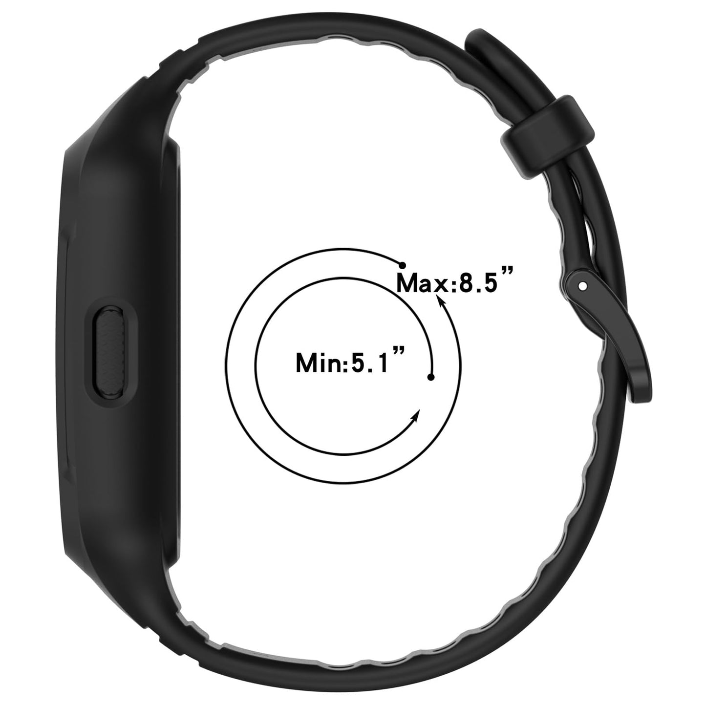 Disscool Replacement Wrist Bands Compatible with Huawei Band 9/Band 8/Band 7/Band 6/Band 6 Pro, Adjustable Soft Silicone Wrist Integrated Strap with Quick Release for Man Women(Black)