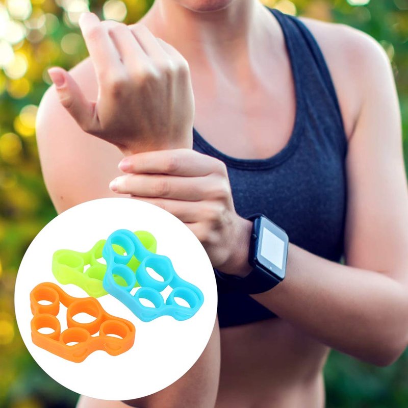 Finger Exerciser, Hand Grip Strengthener, (3PCS) Grip Strength Trainer Forearm Grip Workout, Finger Stretcher, Relieve Wrist & Thumb Pain, Carpal Tunnel, Great for Rock Climbing and More, Hand Gr