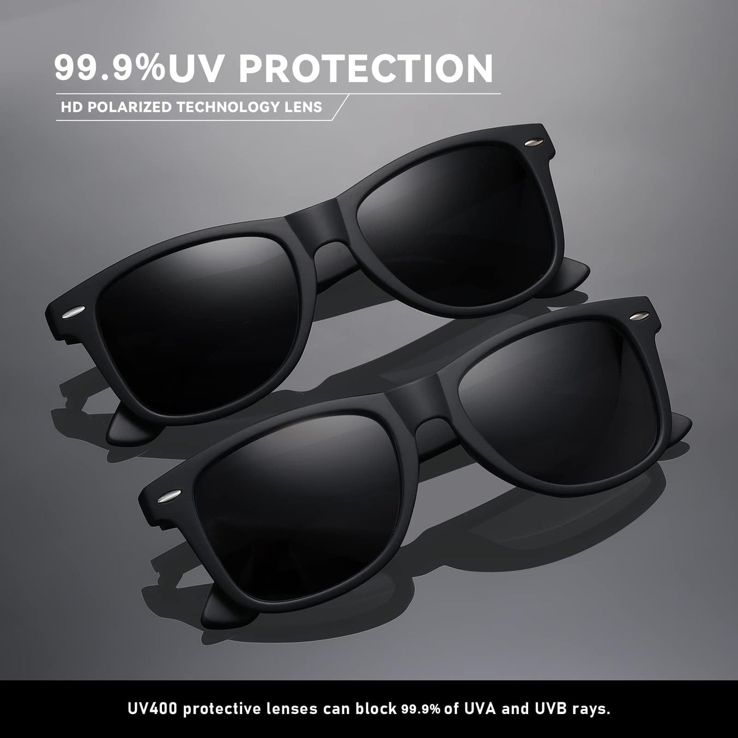 Occhsouo Polarized Sunglasses Womens Men - Sun glasses Fashion Trendy Driving Fishing UV Blocking UV400 Protection (black*2+yeshiyellow*2)