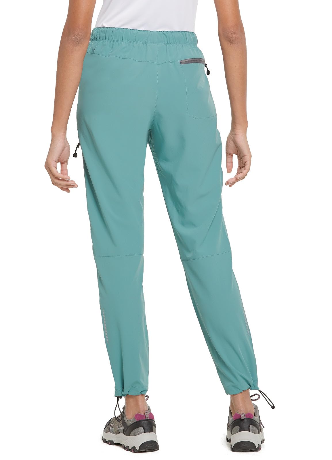 baleaf Women's Hiking Pants Quick Dry Lightweight Water Resistant Stretch Cargo Pants with Zipper Pockets Travel Camping 29''-Pond L